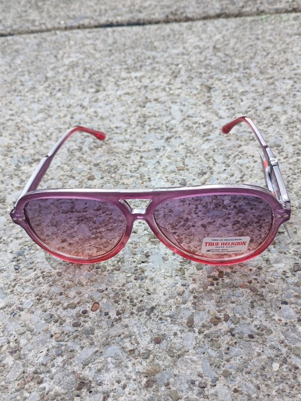 True Religion Purple Pink Ombre Sunglasses NWT